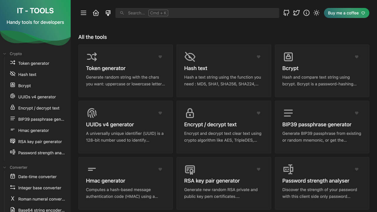 It Tools Dashboard